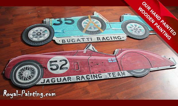 Hand Painted on Wood Board : Wooden Painting